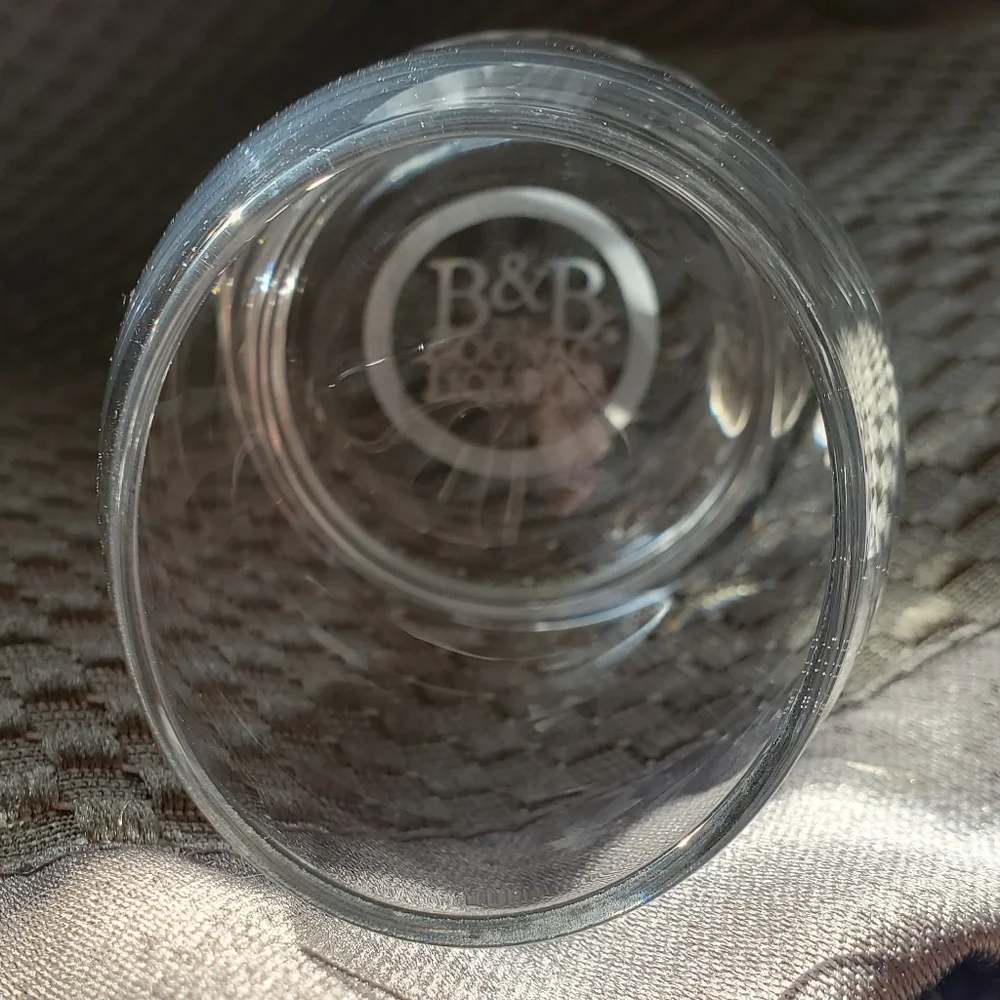 B & B Cognac Liqueur Roly Poly Shot Glasses
